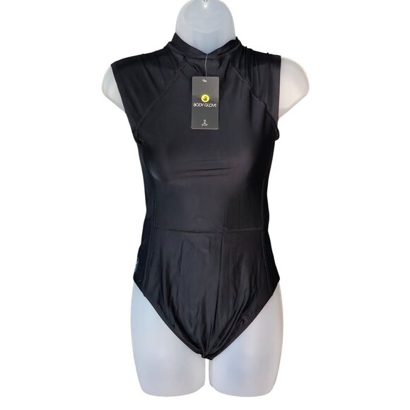 Body Glove Womens Manny Paddle Suit High Neck One Piece Swimsuit SP Black - Picture 1 of 11